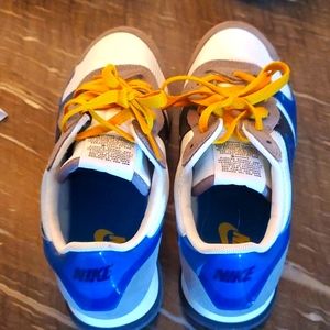 White, Blue Nike Sneakers